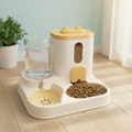 Station Repas Automatique 2-en-1 WAVPET | Mangeoire + Fontaine pour Chat & Chien