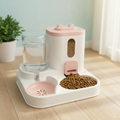 Station Repas Automatique 2-en-1 WAVPET | Mangeoire + Fontaine pour Chat & Chien